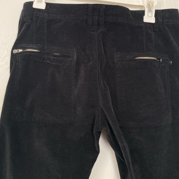 Free People Hit Back Slim Flare Pants Size 6 Velour Black NEW - Picture 6 of 10